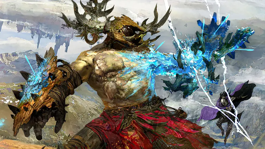 Official Guild Wars 3 combat artwork cropped for a wiki guide planning section