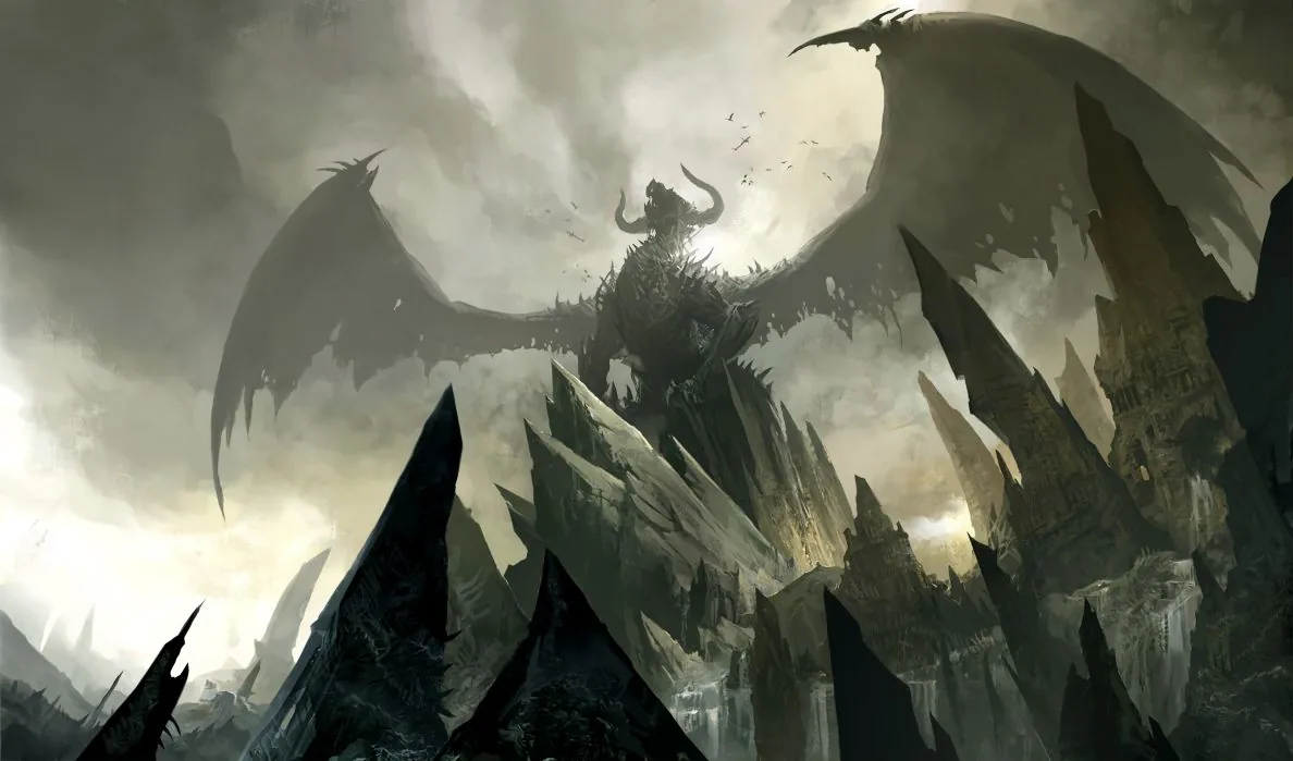 Guild Wars 3 map official Zhaitan and Ancient Orr concept art